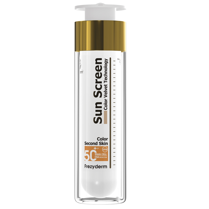 Crema de fata cu protectie solara SPF 50+ Sun Screen Color Velvet, 50 ml, Frezyderm