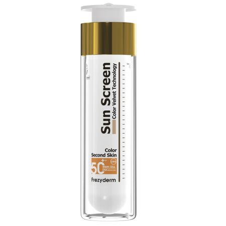 Crema de fata pentru protectie solara SPF 50+ Sun Screen Color Velvet, 50 ml, Frezyderm