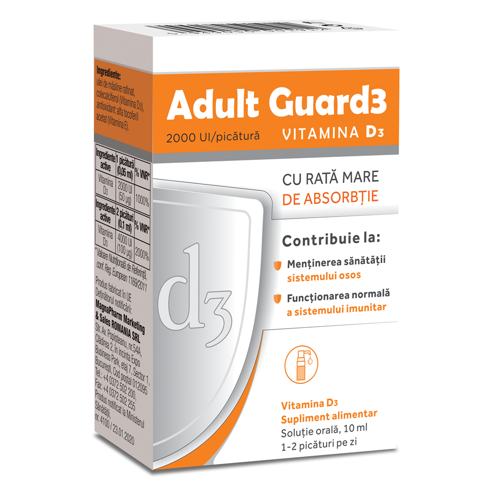 Vitamina D3 Adult Guard3, 10 ml, Magna Pharm