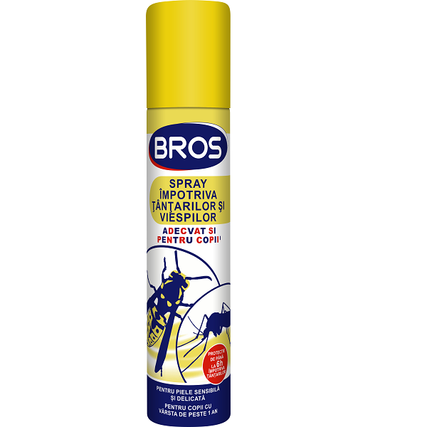 Spray impotriva tantarilor si viespilor, 90 ml, Bros
