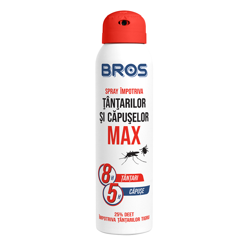 Spray impotriva tantarilor si capuselor, Max, 90 ml, Bros