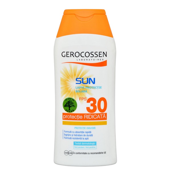 Lapte pentru protectie solara SPF 30, Sun, 200 ml, Gerocossen