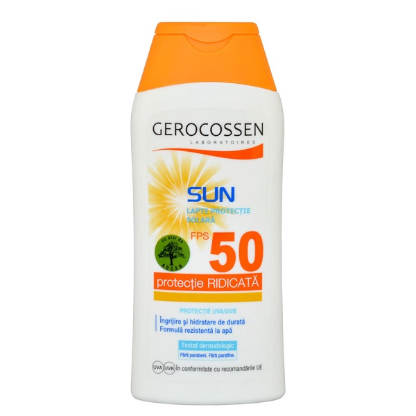 Lapte pentru protectie solara SPF 50, Sun, 200 ml, Gerocossen