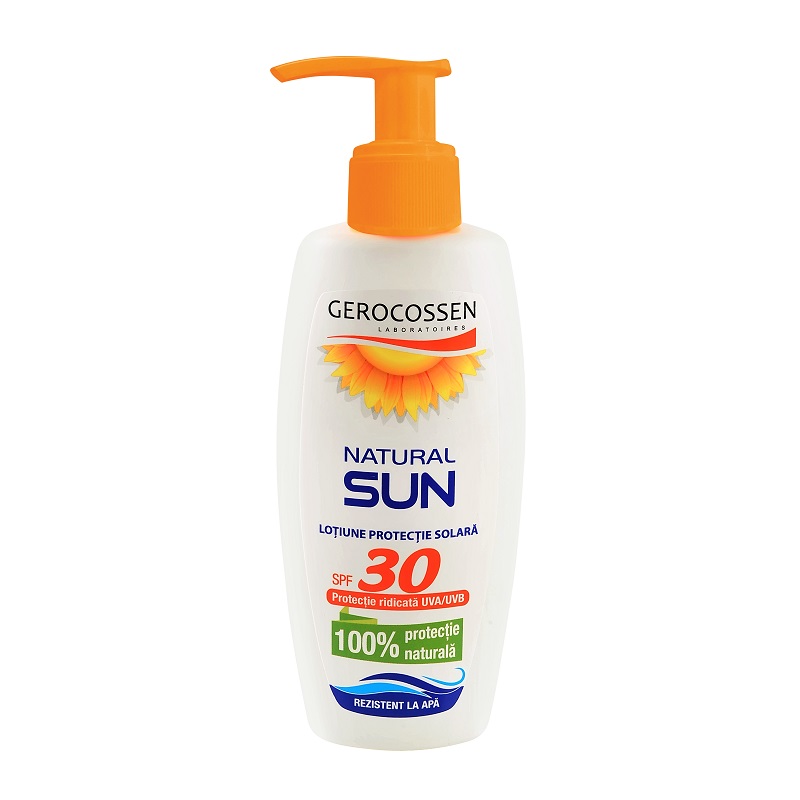 Lotiune de protectie solara SPF 30 Natural Sun, 200 ml, Gerrocossen
