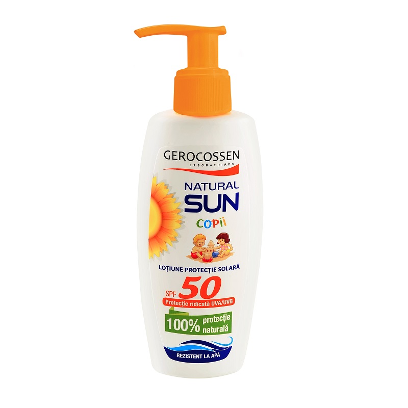 Lotiune de protectie solara pentru copii SPF 50 Natural Sun, 200 ml, Gerocossen