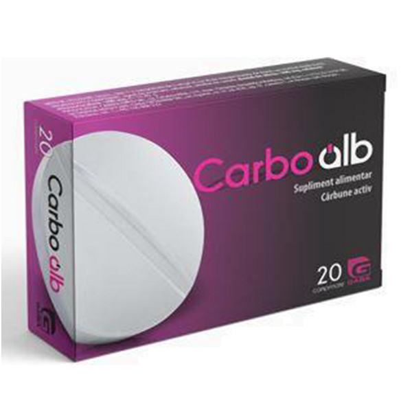 Carbo Alb carbune alb, 200 mg, 20 comprimate, Esvida Pharma
