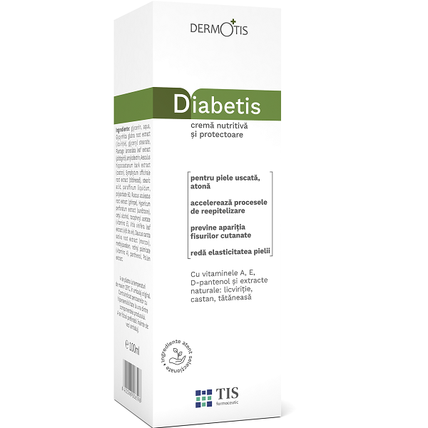 Crema nutritiva si protectoare Dermotis DiabeTis, 100 ml, Tis Farmaceutic