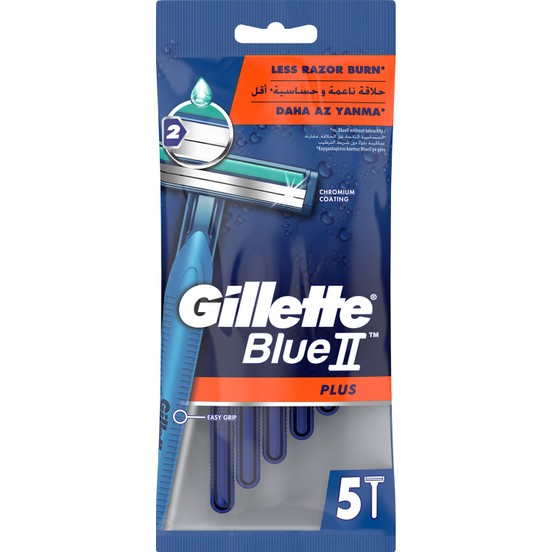 Aparate de ras de unica folosinta Gillette Blue 2 Plus, 5 bucati, P&G
