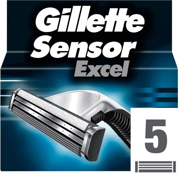 Rezerve pentru aparatul de ras - Gillette Sensor Excel, 5 bucati, P&G