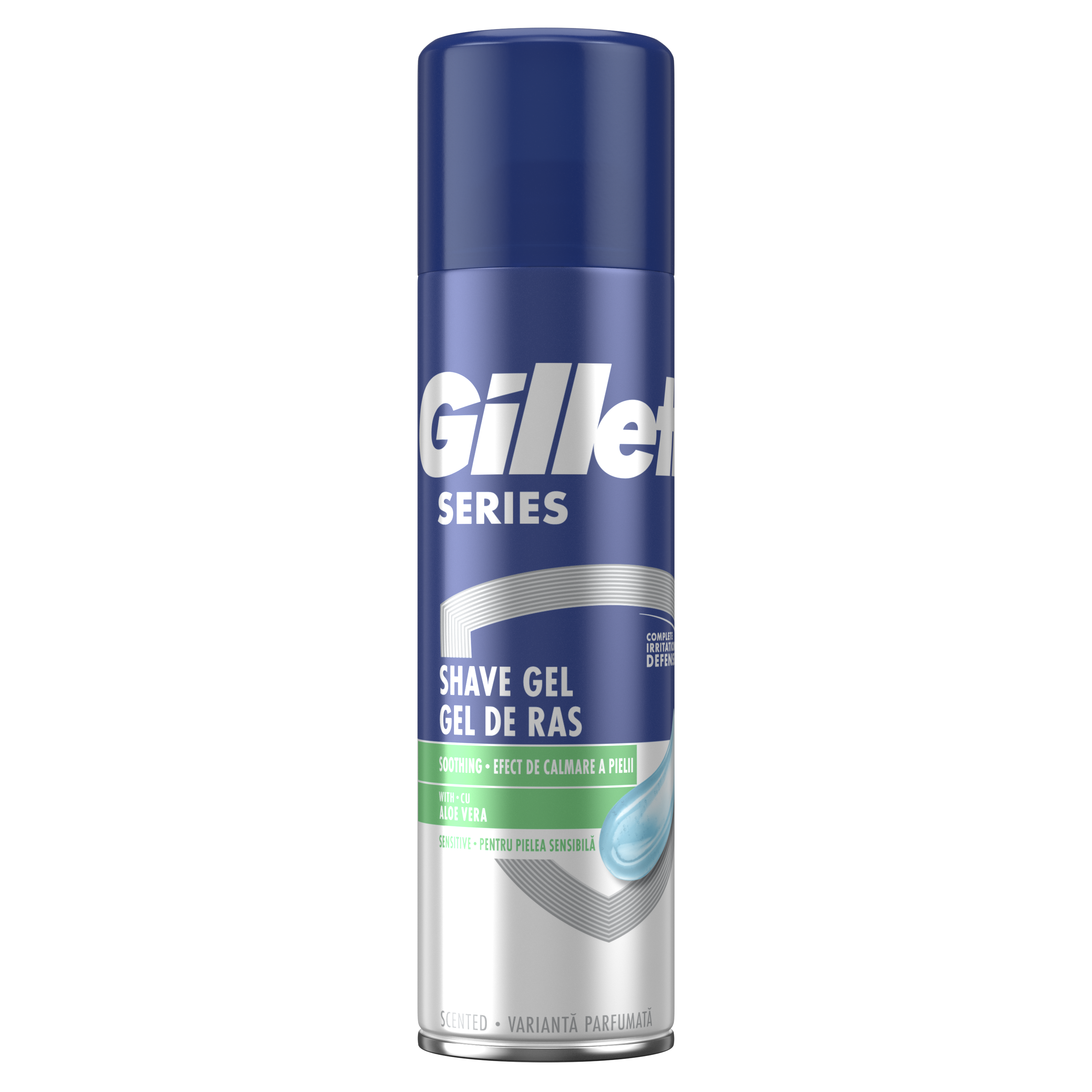 Gel de ras calmant cu aloe vera Sensitive Series, 200 ml, Gillette