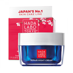 Crema repararatoare de noapte pentru piele cu acid super hialuronic, 50 ml, Hada Labo Tokyo