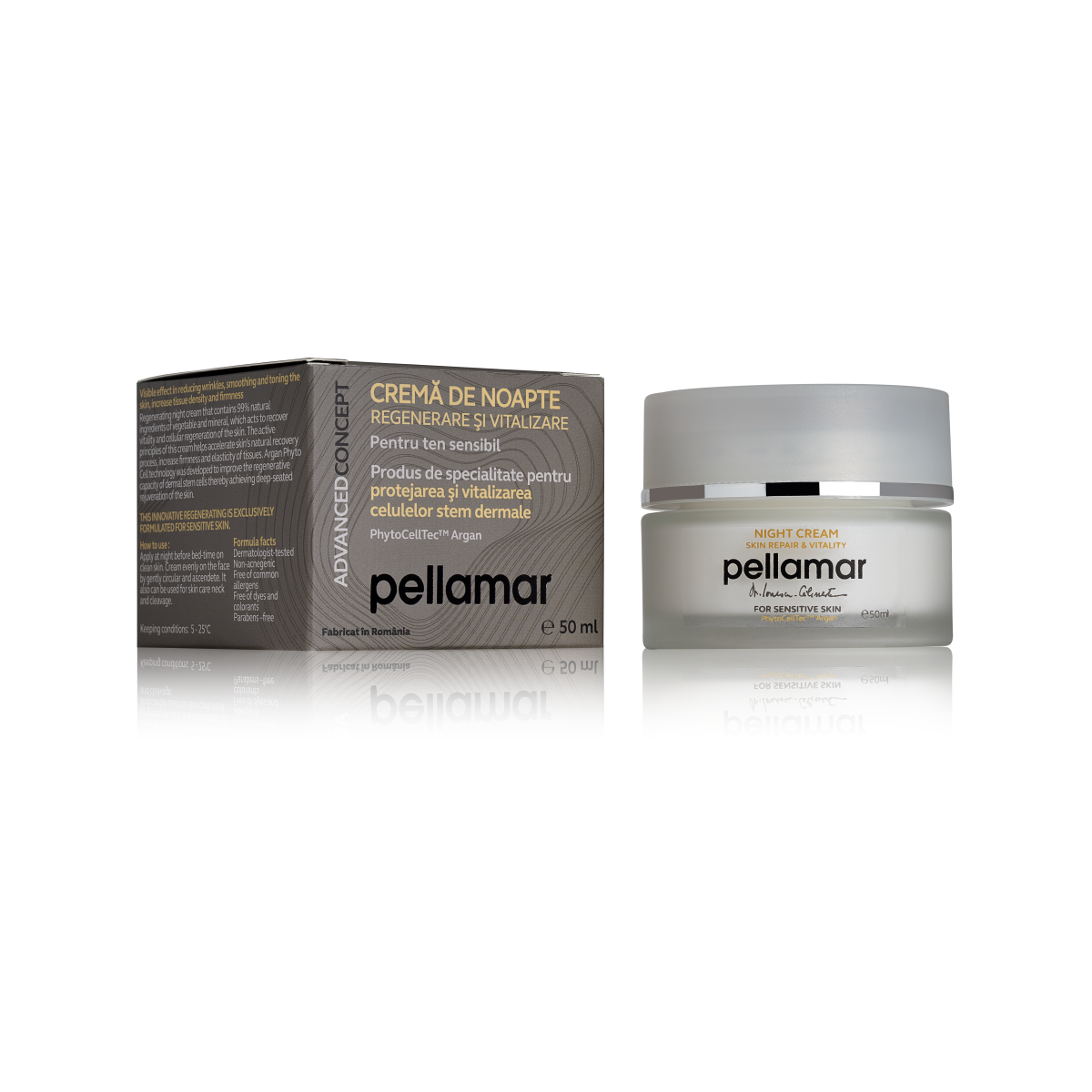 Crema regeneranta de noapte pentru ten sensibil Advanced Concept, 50 ml, Pellamar