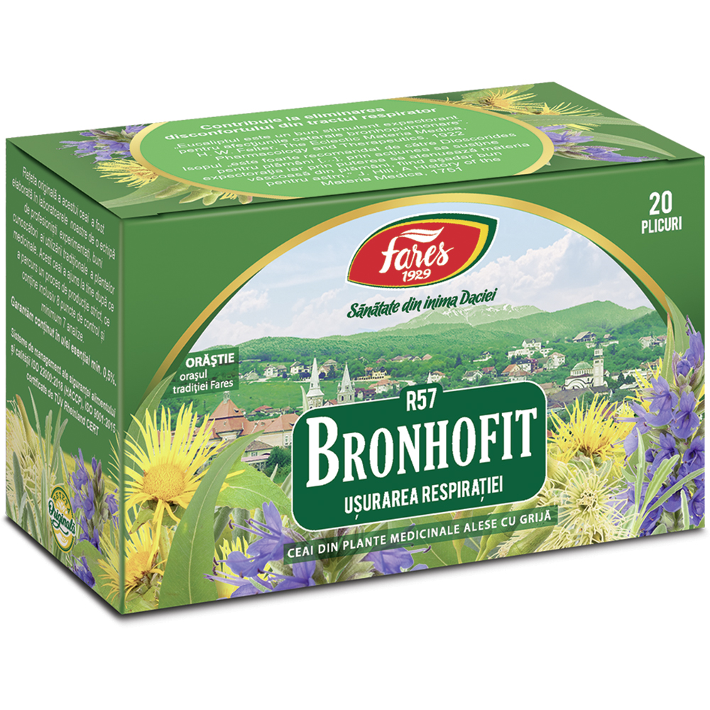 Ceai Bronhofit, R57, 20 plicuri, Fares