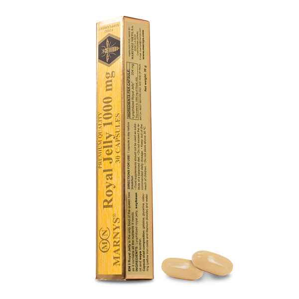 Royal Jelly 1000, laptisor de matca 1000 mg + Lecitina, 30 capsule, Marnys 