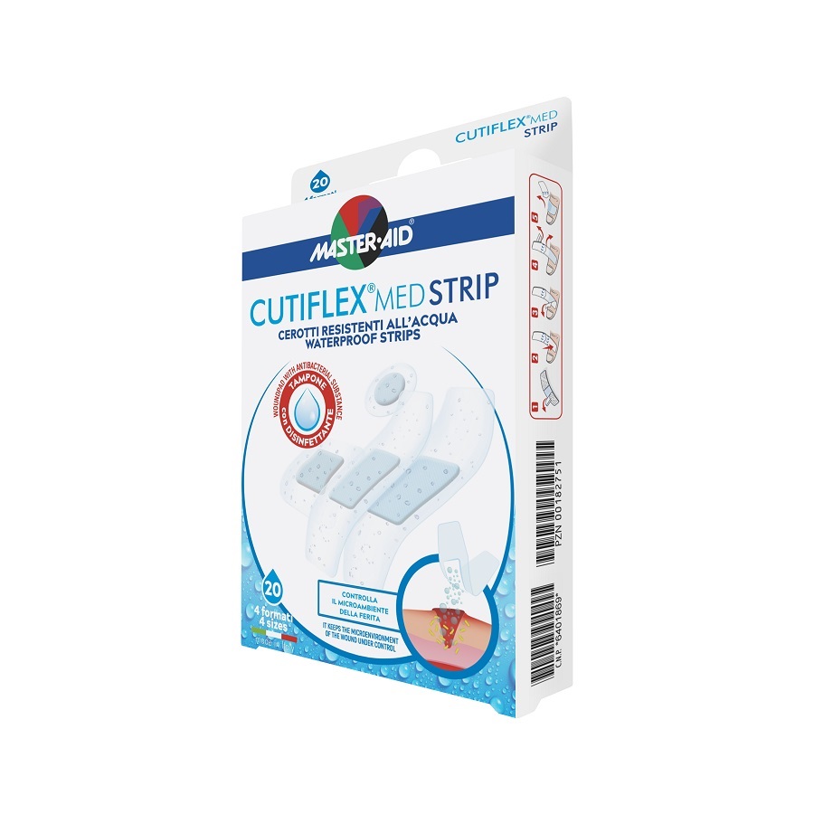 Plasturi impermeabili Cutiflex Strip Master-Aid, 20 bucati,  Pietrasanta Pharma