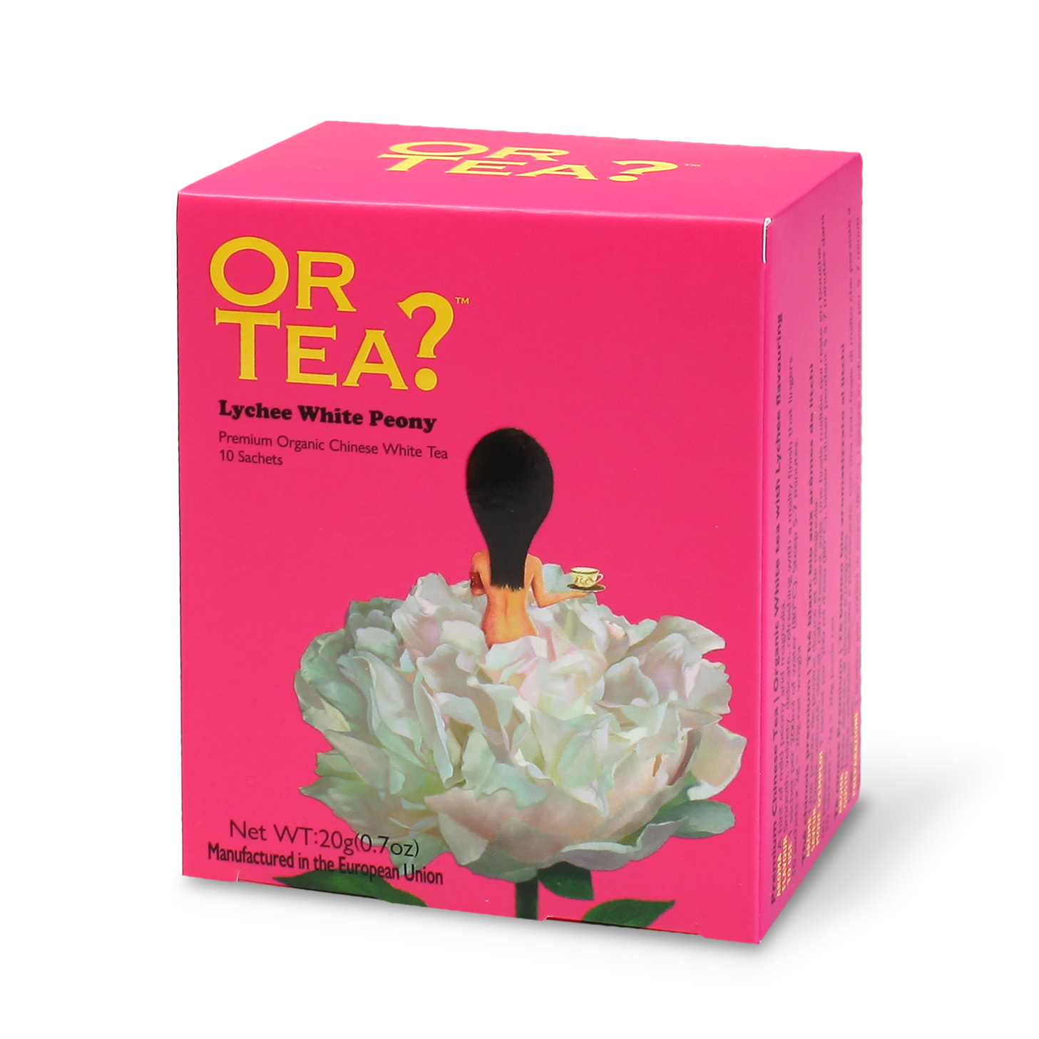 Ceai alb Bio aromat cu Lychee Lychee White Peony, 20 gr, Or Tea