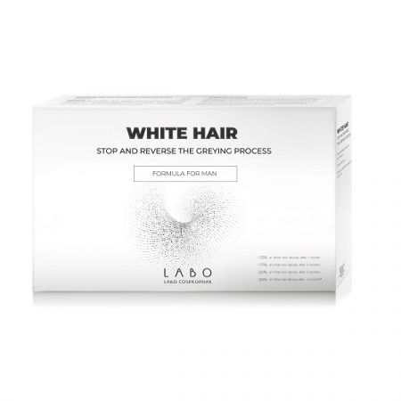 Tratament împotriva încărunţirii părului pentru barbati White Hair, 20 fiole, Labo 