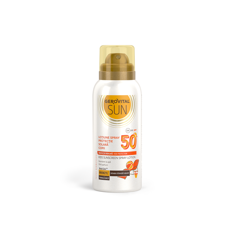 Lotiune spray protectie solara copii Sun, 100 ml, Gerovital