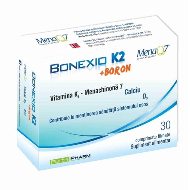 Bonexio K2 + Boron, 30 comrpimate filmate, Health Advisors