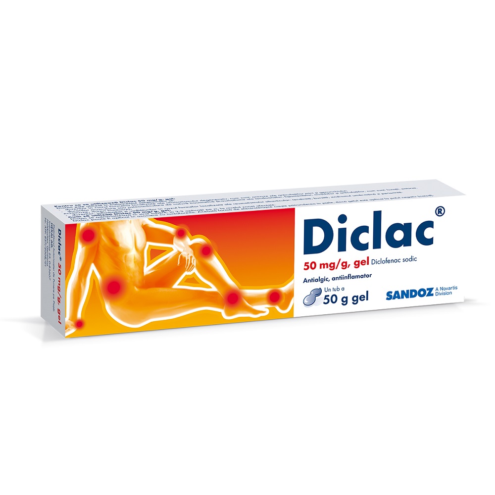 Diclac gel, 50 mg/g, 50 g, Sandoz