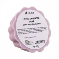 Sapun natural cu glicerina Lovely Lavender, 100 g, Sabio