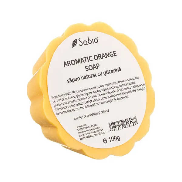 Săpun natural cu glicerina Aromatic Orange, 100 g, Sabio