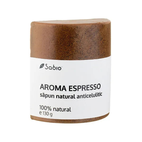 Săpun natural anticelulitic cu aroma espresso, 130 g, Sabio