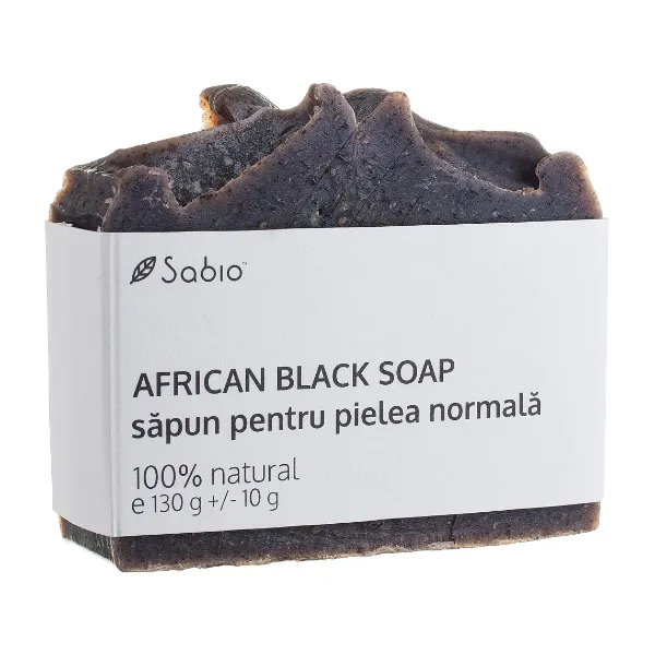 Sapun natural pentru pielea normala African Black, 130 g, Sabio