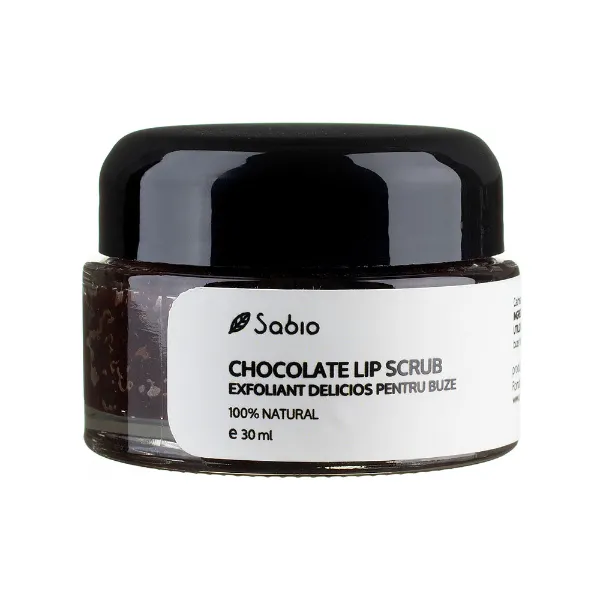 Exfoliant delicios pentru buze cu ciocolata, 30 ml, Sabio