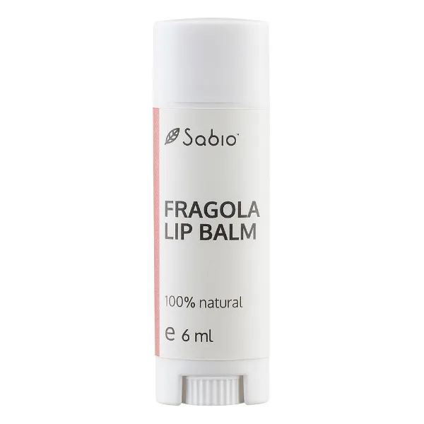 Balsam de buze cu fragi, 6 ml, Sabio