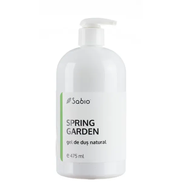 Gel de dus natural Spring Garden, 475 ml, Sabio