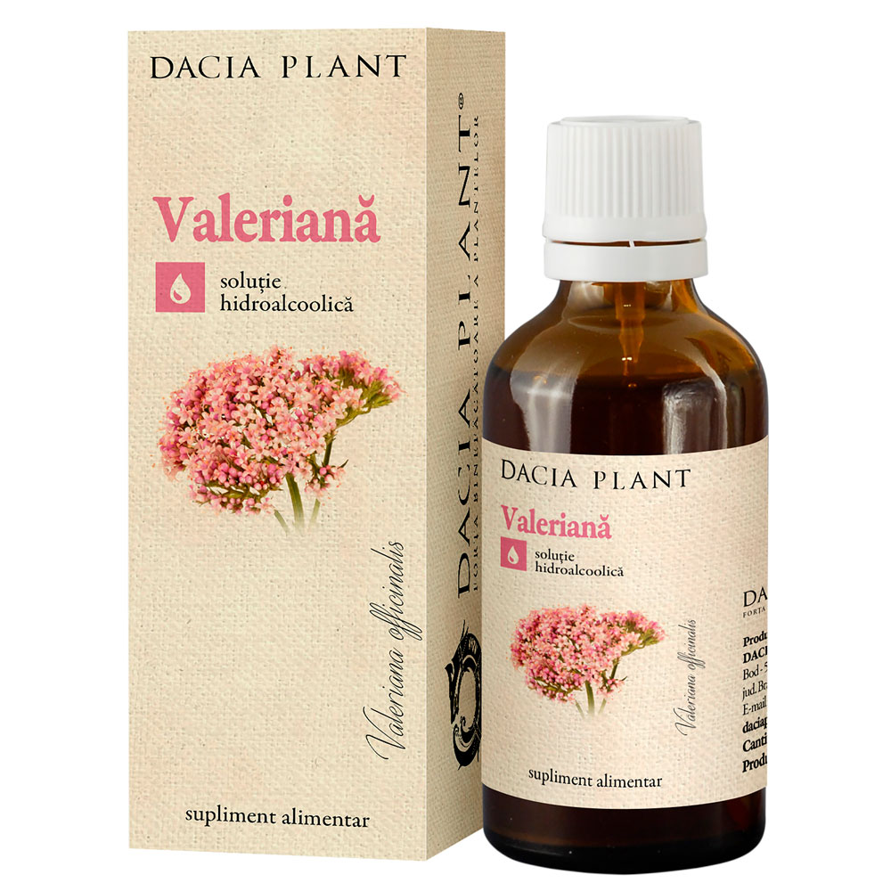 Tinctura de Valeriana, 50 ml, Dacia Plant