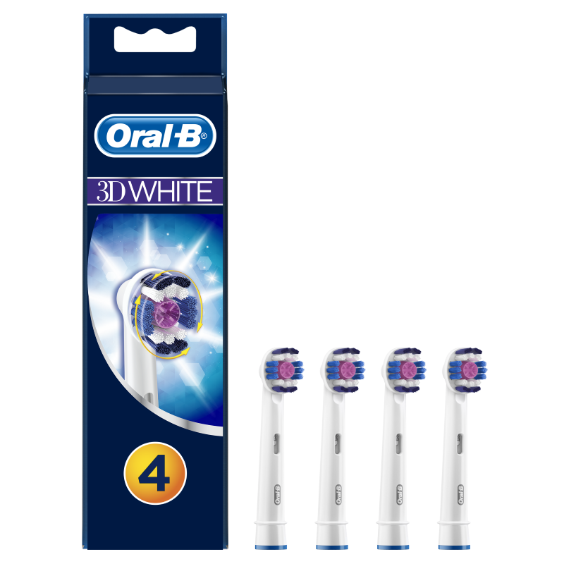 Rezerve periuta de dinti electrica 3D White, 4 bucati, Oral-B