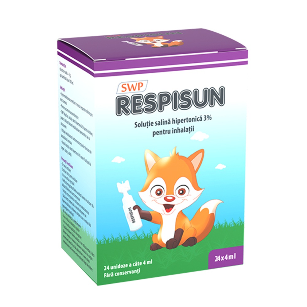 Respisun solutie salina hipertonica 3%, 24 doze, Sun Wave Pharma