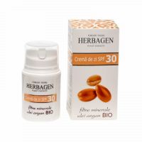 Crema de zi cu filtre minerale si ulei de argan Bio SPF 30, 50 g, Herbagen