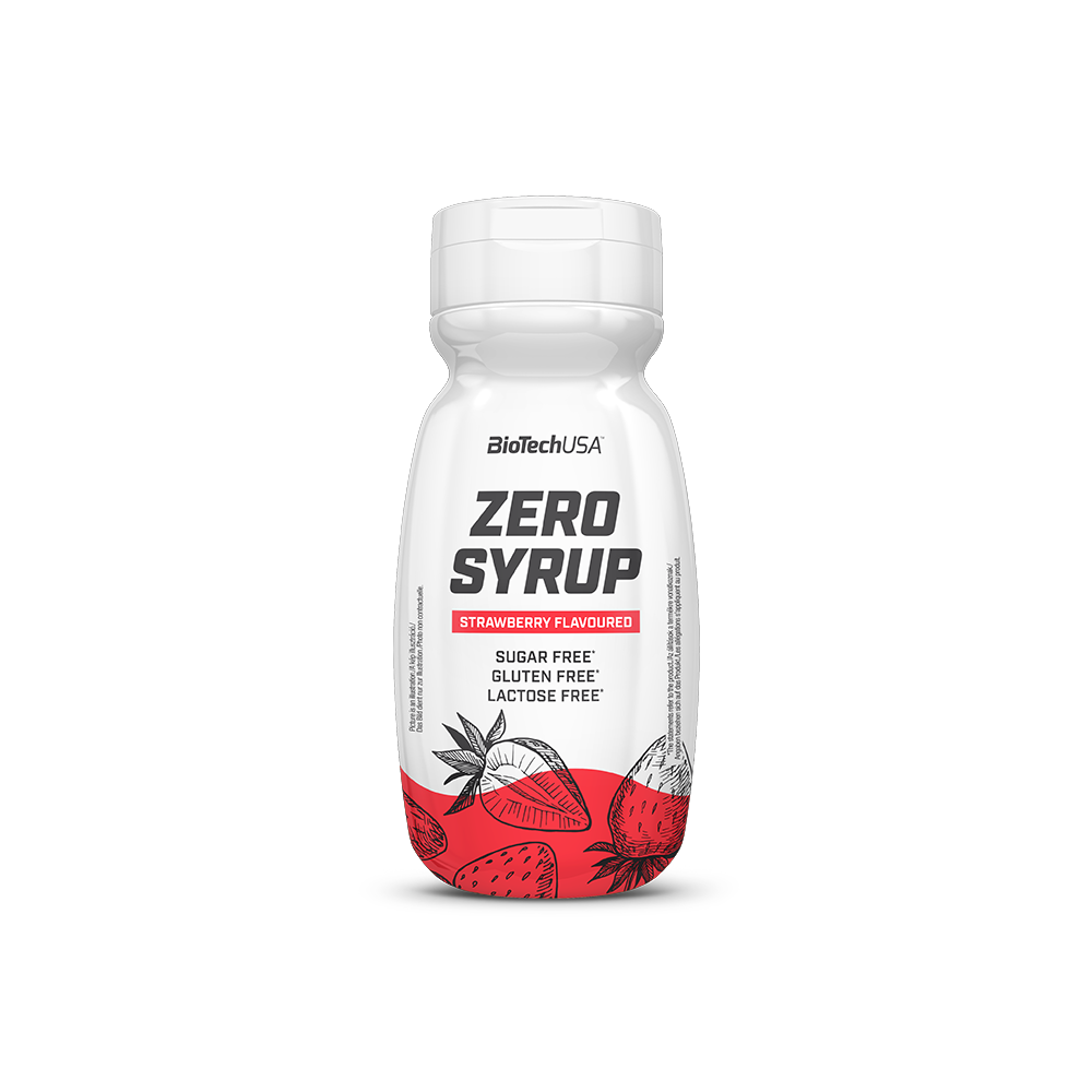 Zero syrup Strawberry fara gluten, 320 ml, BioTechUSA