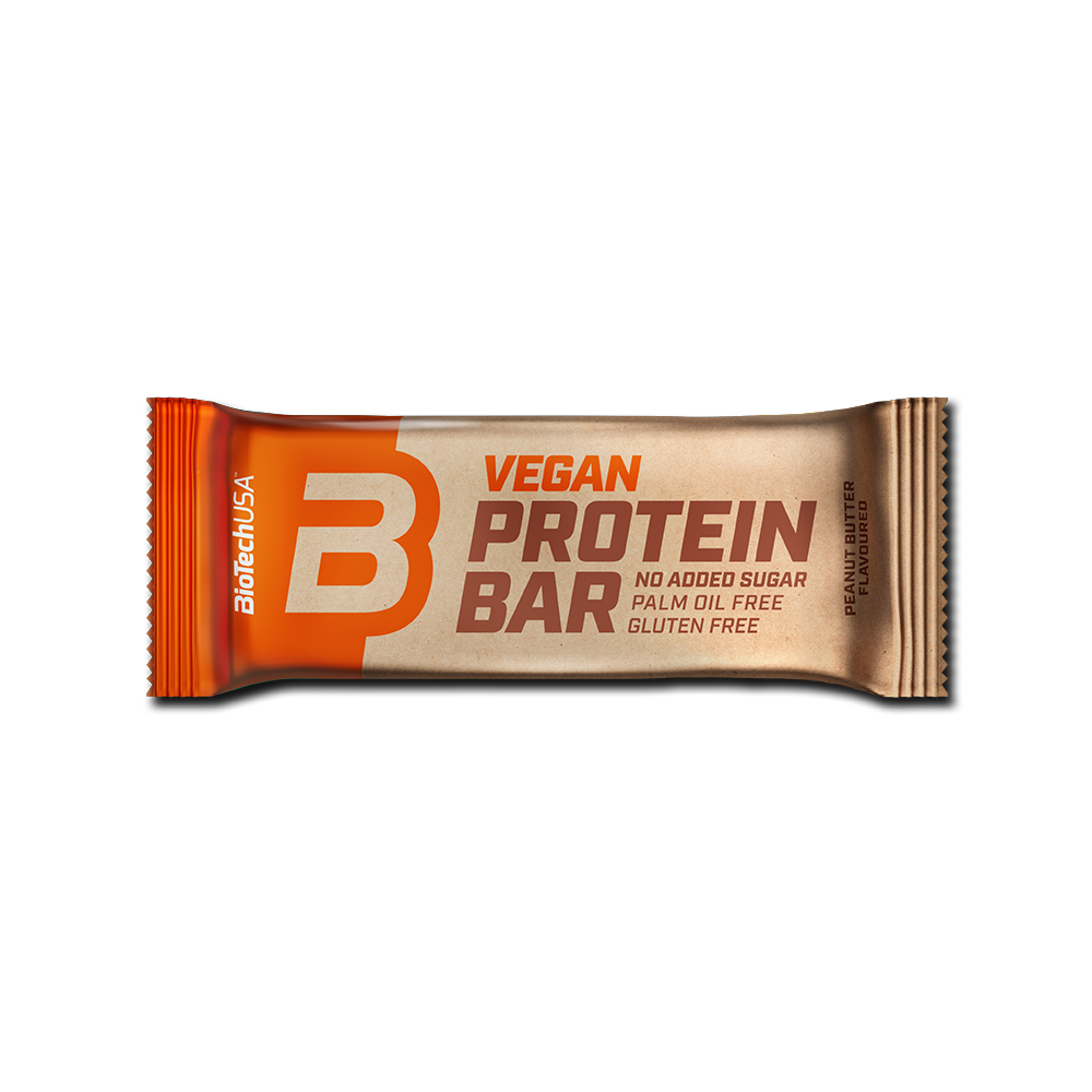 Vegan protein bar cu aroma de unt de arahide, 50 g, BioTechUSA