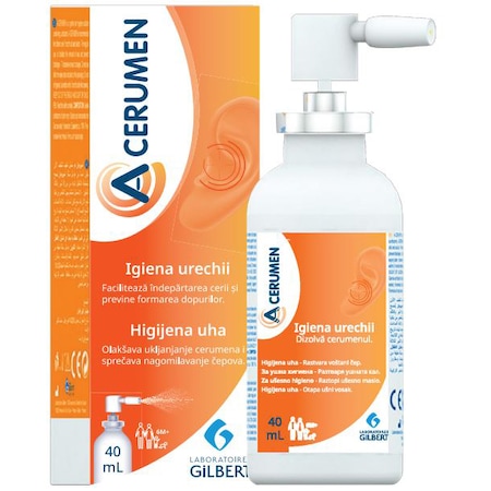 Spray pentru igiena urechilor A-Cerumen, 40 ml, Gilbert