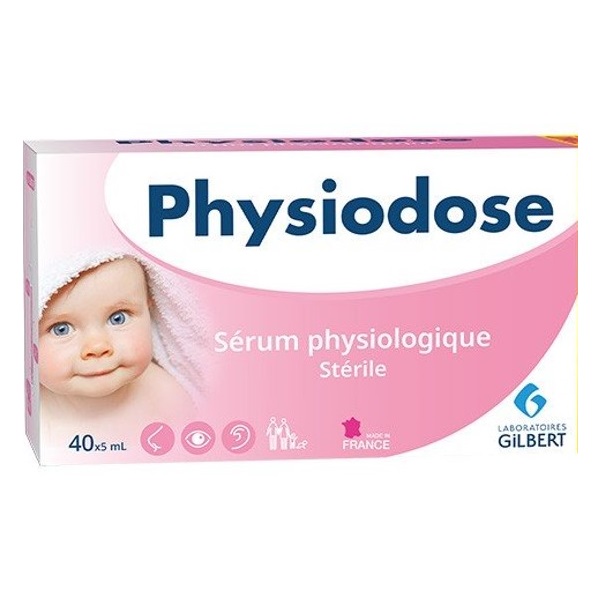 Ser fiziologic Physiodose, 5 ml, 40 monodoze, Gilbert