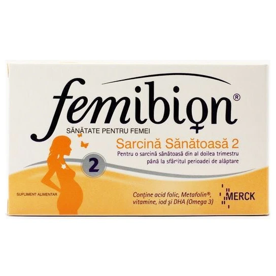 Femibion Sarcina Sanatoasa 2, 30 comprimate + 30 capsule, Dr. Reddys