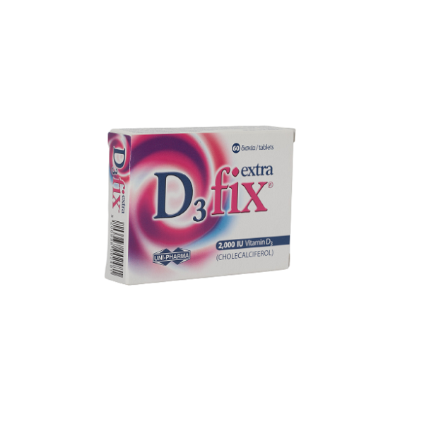 D3 FIX Extra, 2000 UI, 60 comprimate, Uni Pharma