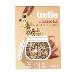 Granola cu cereale Eco cu nuci si ciocolata, 350 grame, Turtle SPRL