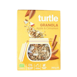 Granola fara gluten cu cereale Eco cu mar si scortisoara, 350 grame, Turtle SPRL