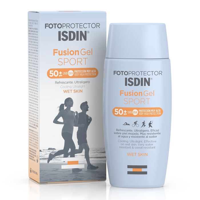 Gel de protectie solara pentru corp cu SPF 50 Fusion Gel Sport, 100 ml, Isdin 