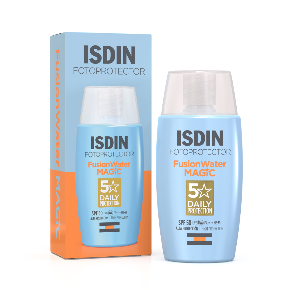 Crema faciala de protectie solara SPF50 Fusion Water Magic, 50 ml, Isdin