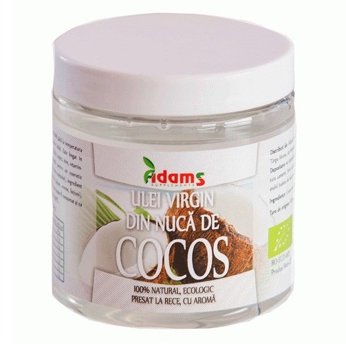 Ulei de Cocos Bio presat la rece, 250 ml, Adams Vision
