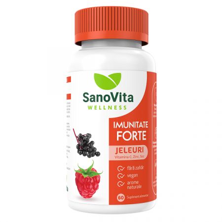 Jeleuri cu vitamine Imunitate Forte, 60 bucati - Sanovita Wellness