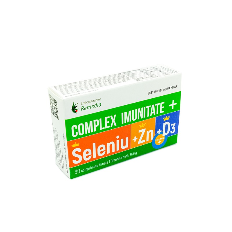 Complex Imunitate Seleniu + Zn + D3, 30 capsule, Remedia