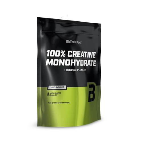 100% Creatine Monohydrate 5000 mg, 500 g, Biotech USA