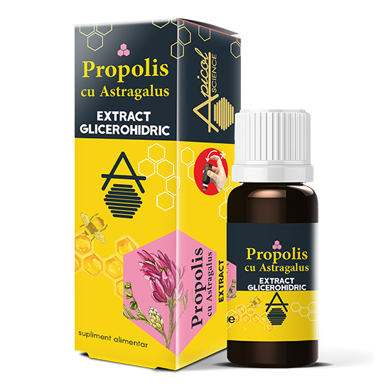 Extract glicerohidric Propolis cu Astragalus ApicolScience, 30 ml, Dvr Pharm
